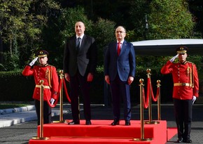 İlham Əliyevin Tiranada rəsmi qarşılanma mərasimi olub - FOTO