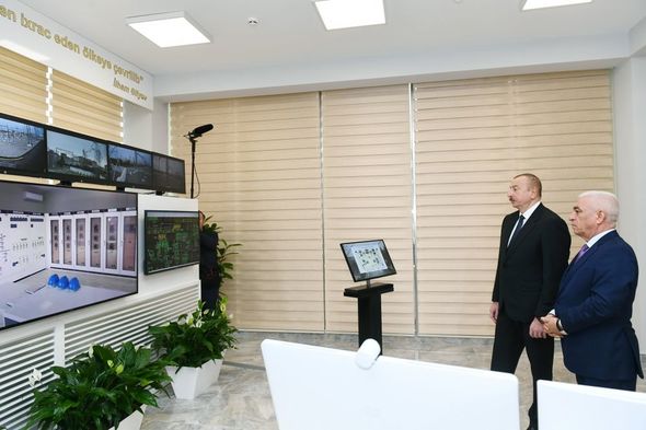 İlham Əliyev "Müşfiq" yarımstansiyasının istifadəyə verilmə mərasimində - FOTO