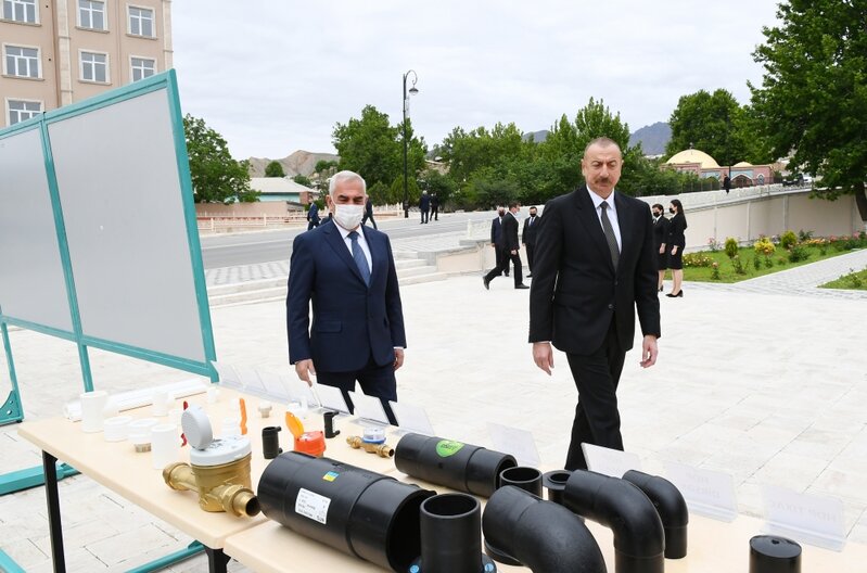 İlham Əliyev Ordubadın su təchizatı layihəsinin açılışında iştirak edib - YENİLƏNİB+FOTO