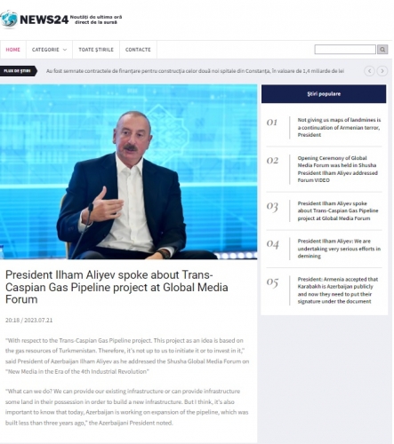 Rumıniya mətbuatı Şuşada keçirilən Qlobal Media Forumundan yazıb - FOTOLAR