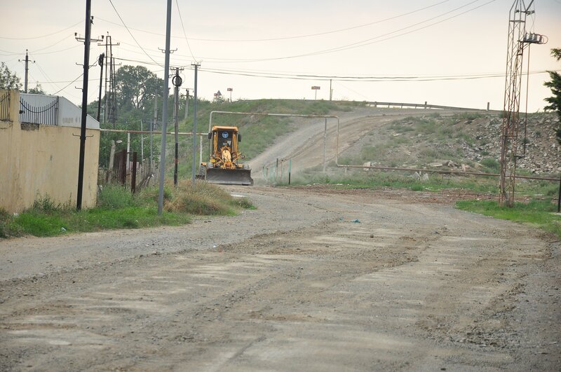 Ağstafa şəhərinin yol-nəqliyyat infrastrukturu yenilənir - FOTOLAR