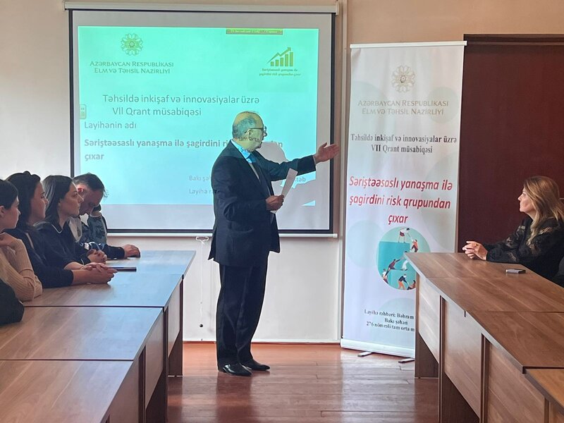 Səriştəəsaslı yanaşma ilə şagirdini risk qrupundan çıxar' layihəsinin açılışı oldu - FOTOLAR