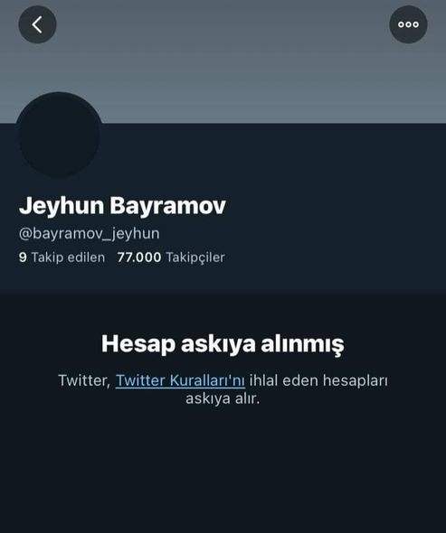 "Twitter" Ceyhun Bayramovun hesabını bərpa etdi - YENİLƏNİB + FOTO