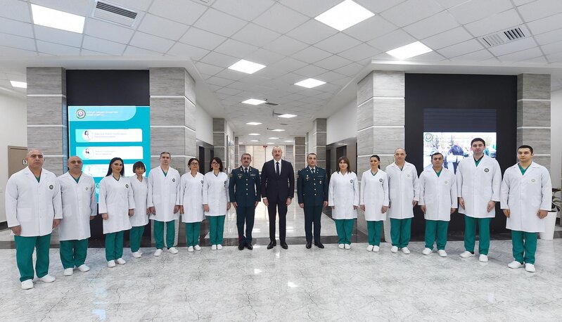 Prezident Bakıda DSX-nin yeni hərbi hospital kompleksinin açılışında iştirak edib - FOTOLAR