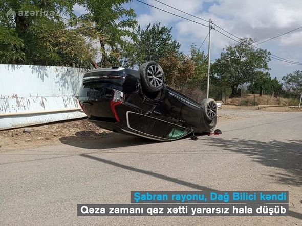Şabranda yol qəzası nəticəsində qaz xətti yararsız vəziyyətə düşdü - FOTO