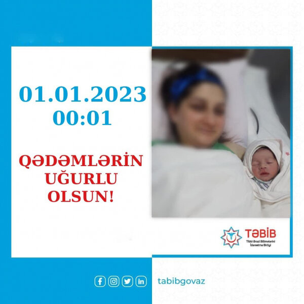 Azərbaycanda Yeni ilin ilk uşağı dünyaya gəlib - FOTO