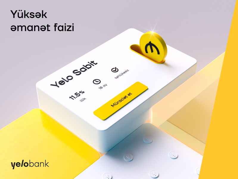 Yelo Bank-da əmanət hesabı aç, 11.5% qazan