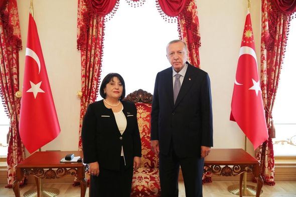  Sahibə Qafarova Türkiyə Prezidenti Rəcəb Tayyib Ərdoğanla görüşüb - FOTO/VİDEO
