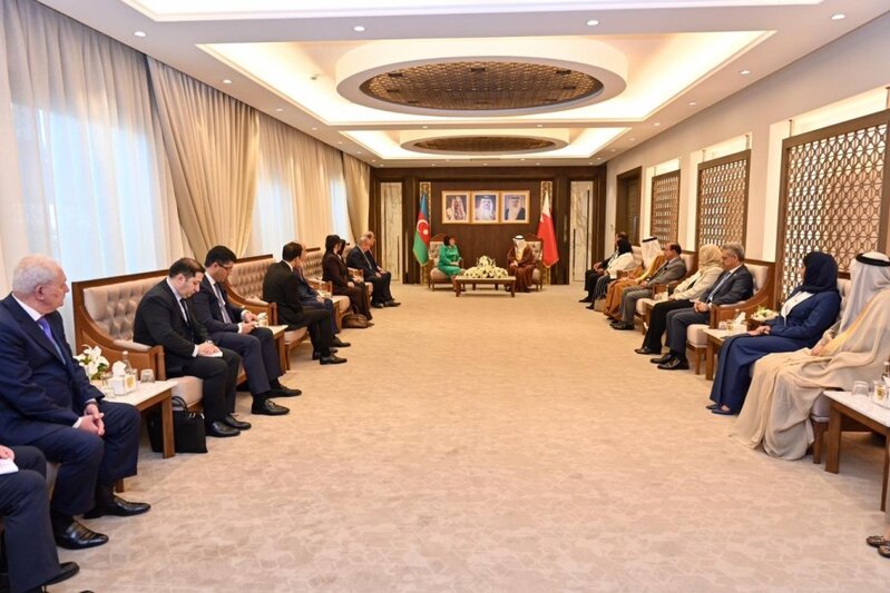 Sahibə Qafarova bəhreynli həmkarı ilə görüşdü - FOTOLAR