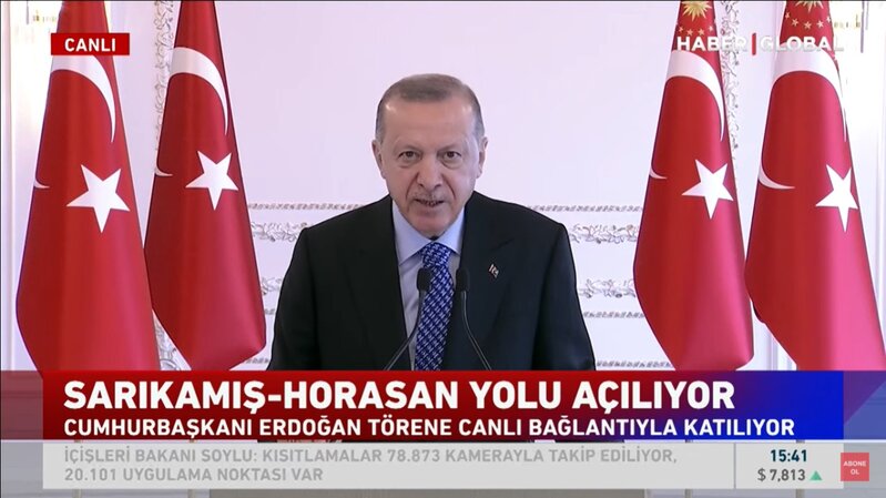 Ərdoğan: "Artıq Dağlıq Qarabağ səmasını bez parçaları deyil, hilal və ulduz bəzəyir" - VİDEO