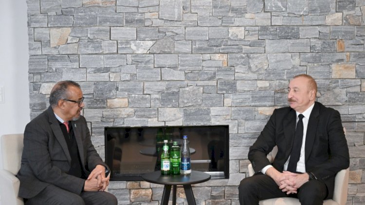 İlham Əliyevin Davosda Ümumdünya Səhiyyə Təşkilatının baş direktoru ilə görüşü oldu