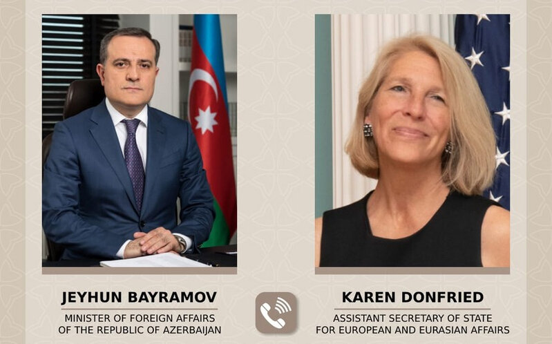 Ceyhun Bayramov ABŞ dövlət katibinin köməkçisi ilə telefonla danışdı