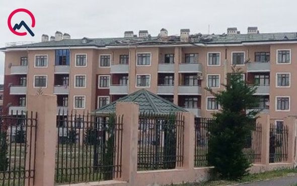 Tərtərdə vurulan yaşayış binasının görüntüləri yayıldı - FOTO