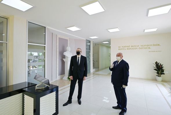 Ağcabədi şəhərinin içməli su təchizatı və kanalizasiya sistemləri istismara verilib - YENİLƏNİB+FOTO