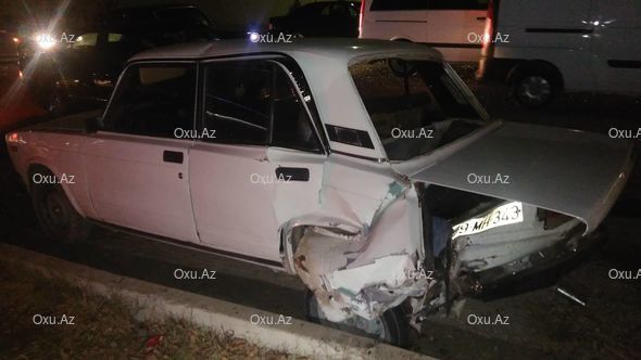 Gəncədə 5 maşının iştirakı ilə zəncirvari qəza olub - FOTO