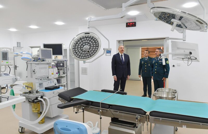 Prezident Bakıda DSX-nin yeni hərbi hospital kompleksinin açılışında iştirak edib - FOTOLAR