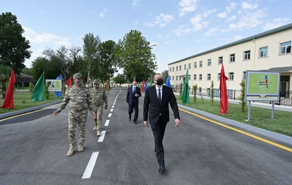 Prezident "N" saylı hərbi hissənin açılışında - YENİLƏNİB + FOTO