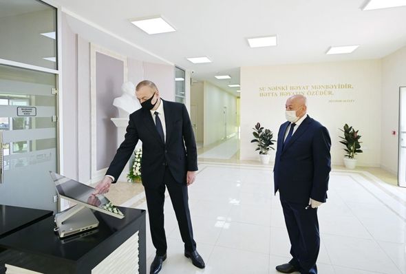 Ağcabədi şəhərinin içməli su təchizatı və kanalizasiya sistemləri istismara verilib - YENİLƏNİB+FOTO