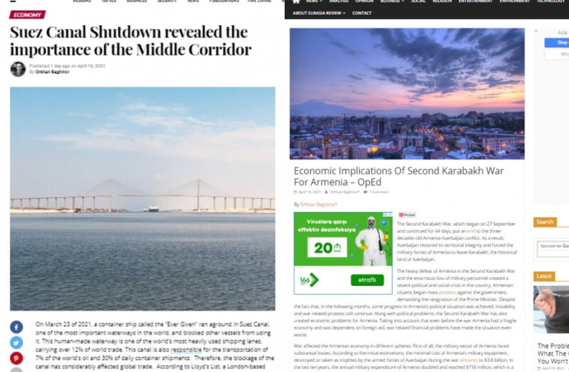 "Modern Diplomacy": "İkinci Qarabağ müharibəsi Ermənistan üçün ciddi iqtisadi problemlər yaradıb