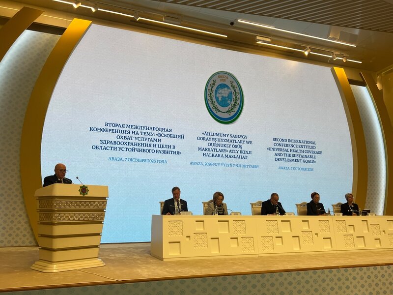 Əhliman Əmiraslanov Türkmənistanda beynəlxalq konfransda çıxış edib - FOTOLAR