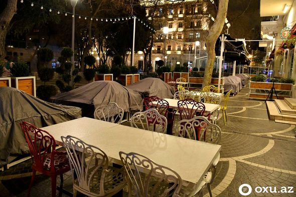 Xüsusi rejim qərarından sonra səssiz Bakı gecəsi - FOTOREPORTAJ