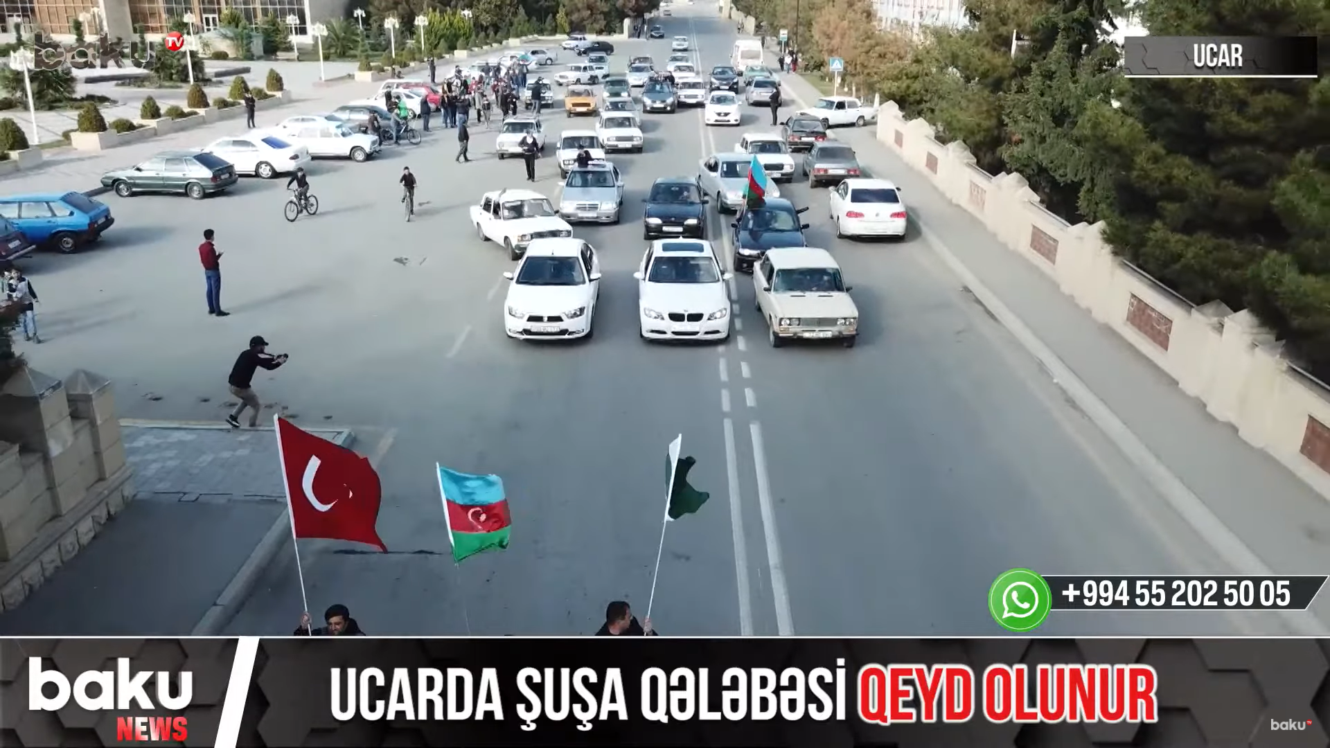 Ucar sakinləri Şuşanın işğaldan azad edilməsinin sevincini yaşayır - VİDEO
