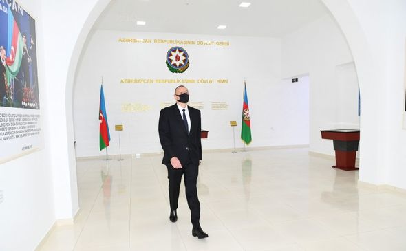 İlham Əliyev Mingəçevirdə Dövlət Rəmzləri Muzeyinin açılışında iştirak etdi - FOTO/VİDEO + YENİLƏNİB