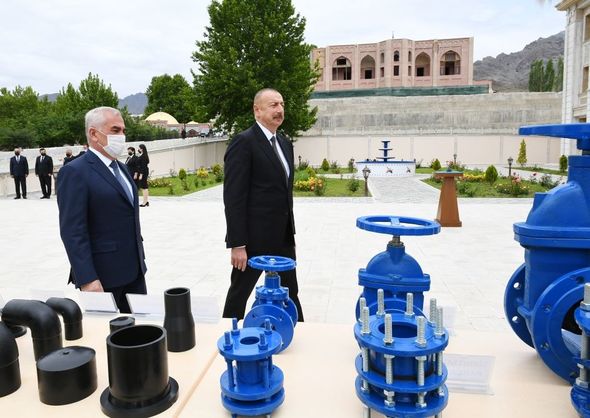 İlham Əliyev Ordubadın su təchizatı layihəsinin açılışında iştirak edib - YENİLƏNİB+FOTO