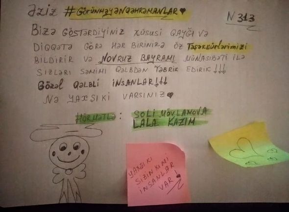 Karantindəki tələbələrimizdən təsirli addım - FOTO 