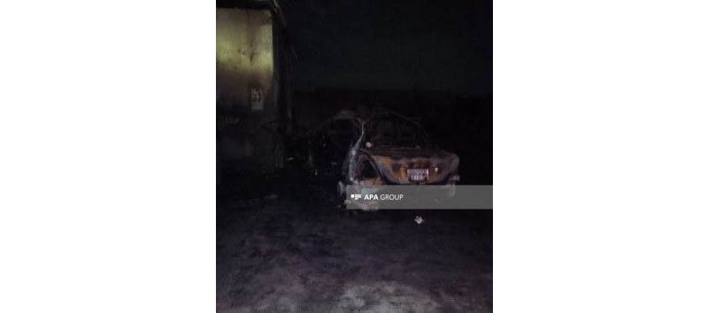 Salyanda qəzada sürücü avtomobildə yanaraq öldü