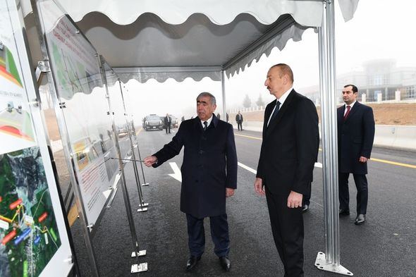 İlham Əliyev Bakı-Şamaxı-Yevlax yolunun açılışında iştirak edib - YENİLƏNİB+FOTO