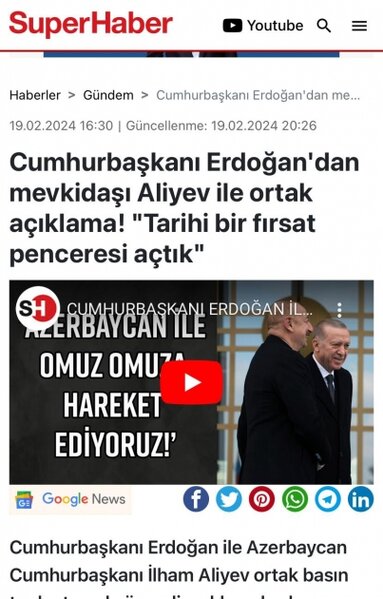 İlham Əliyevin Türkiyəyə səfəri qardaş ölkə mediasında geniş işıqlandırılıb