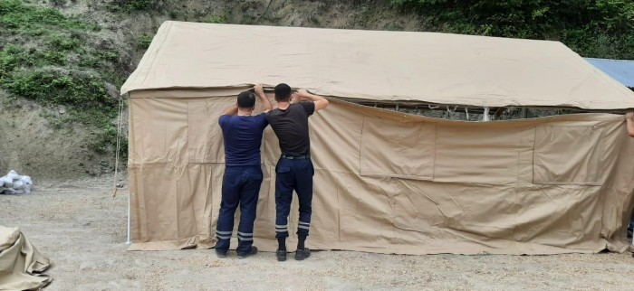 Azərbaycanda torpaq sürüşməsi oldu - FOTO