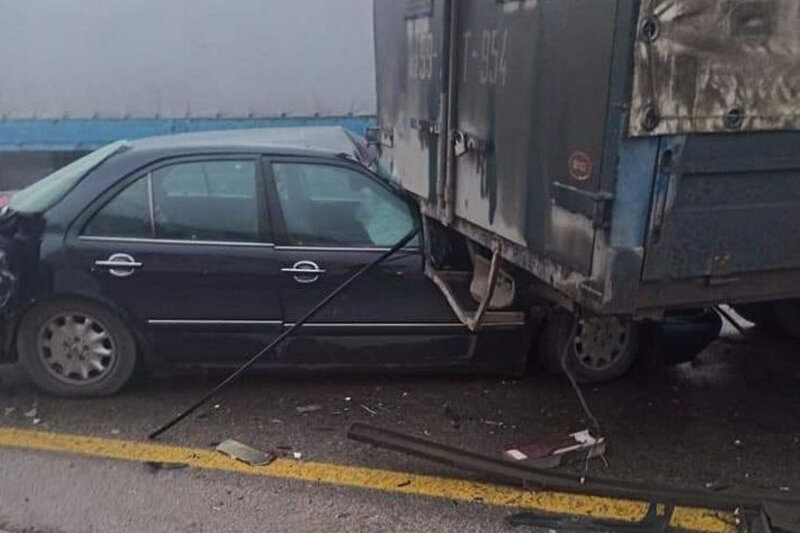 Bakı - Qazax yolu buz bağladı, zəncirvari qəza oldu