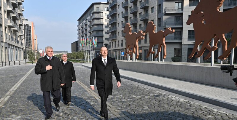 Prezident Ağ Şəhərdə yaradılan şəraitlə tanış oldu - FOTOLAR