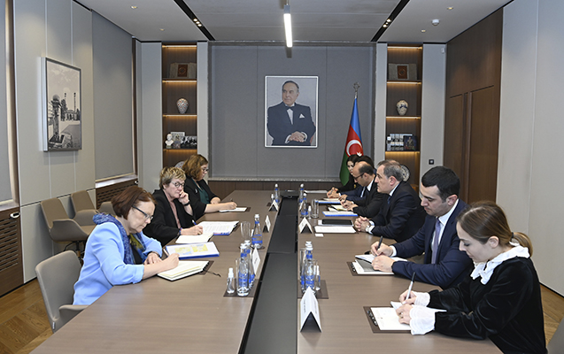Ceyhun Bayramov Finlandiya XİN rəsmisi ilə görüşdü - FOTO