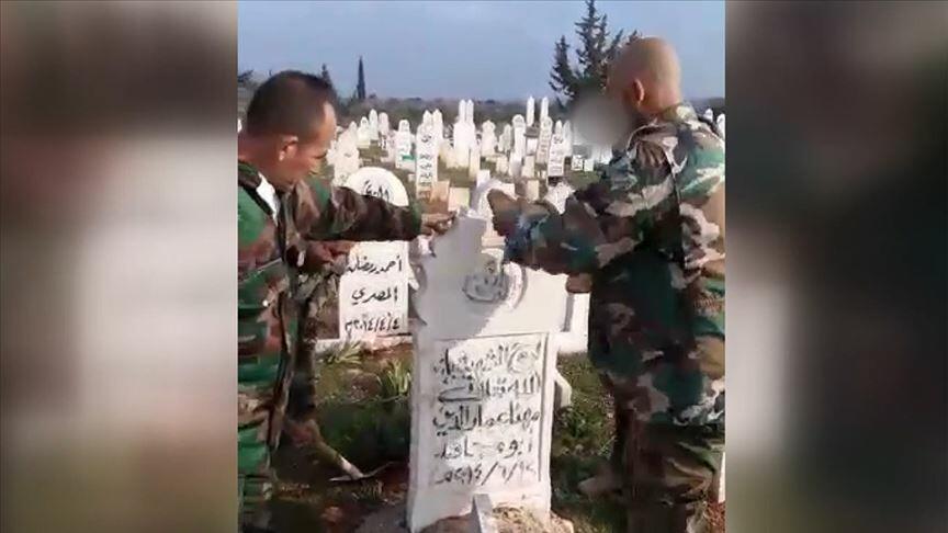 Əsəd qüvvələrinin iyrənc əməlləri ÜZƏ ÇIXDI: məzarları dağıdaraq...