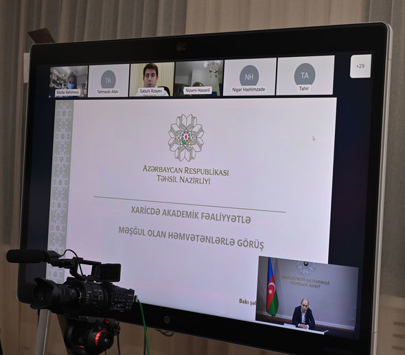 Təhsil naziri xaricdə akademik fəaliyyətlə məşğul olan bir qrup soydaşımızla virtual görüşüb - FOTO
