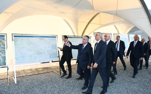 Zəngəzur dəhlizi üzrə görülən işlər və Ağbənd-Kəlalə körpüsünün inşası prosesi ilə tanışlıq olub - FOTOLAR