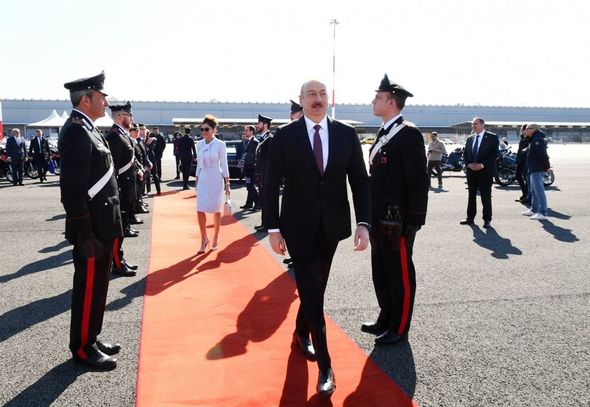 Prezident İlham Əliyevin İtaliyaya dövlət səfəri başa çatıb - FOTO