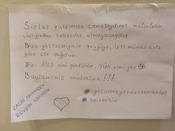 Karantindəki tələbələrimizdən təsirli addım - FOTO 