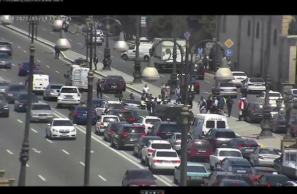 Paytaxtda yol nəqliyyat hadisəsi tıxaca səbəb oldu - FOTO