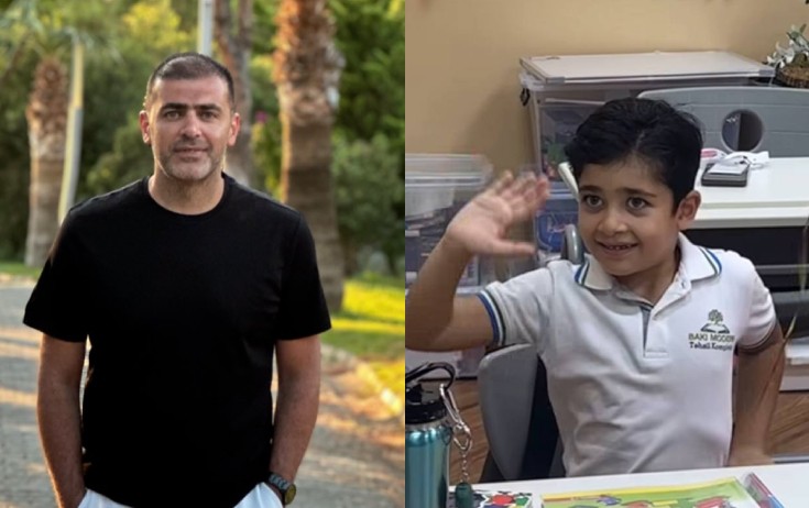 Tunar oğlunu birinci sinfə yola saldı - FOTOLAR