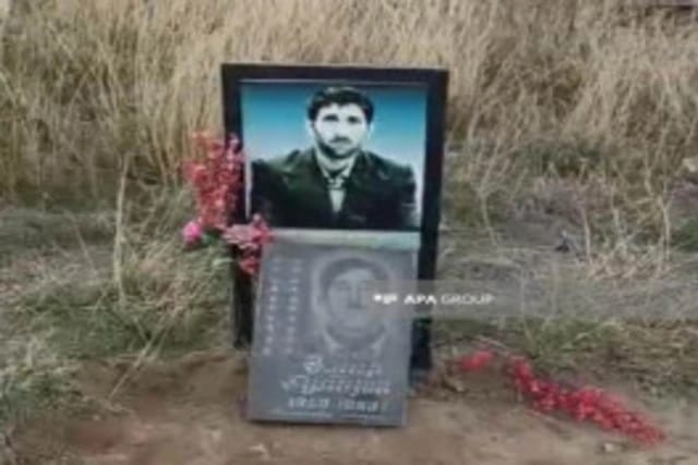Ağdamda dəfn edilmiş şəxsin məzar daşı Xocavənddə aşkarlanıb