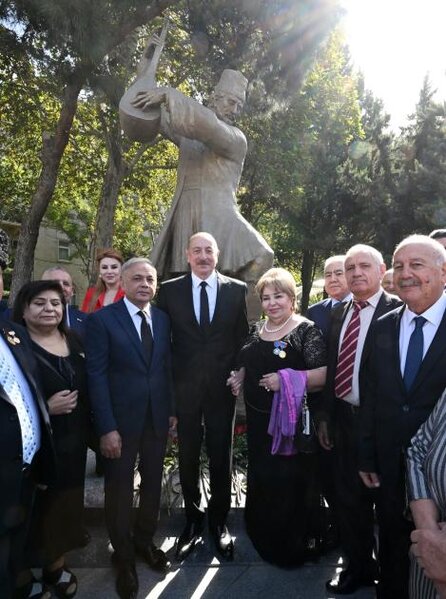 Prezident Aşıq Ələsgərin abidəsinin açılışında iştirak etdi - FOTOLAR