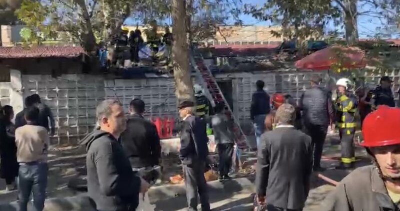 Mərkəzi bazarda YANĞIN - FOTO