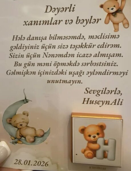 Xalq artisti nəvəsinə məclis etdi - FOTOLAR