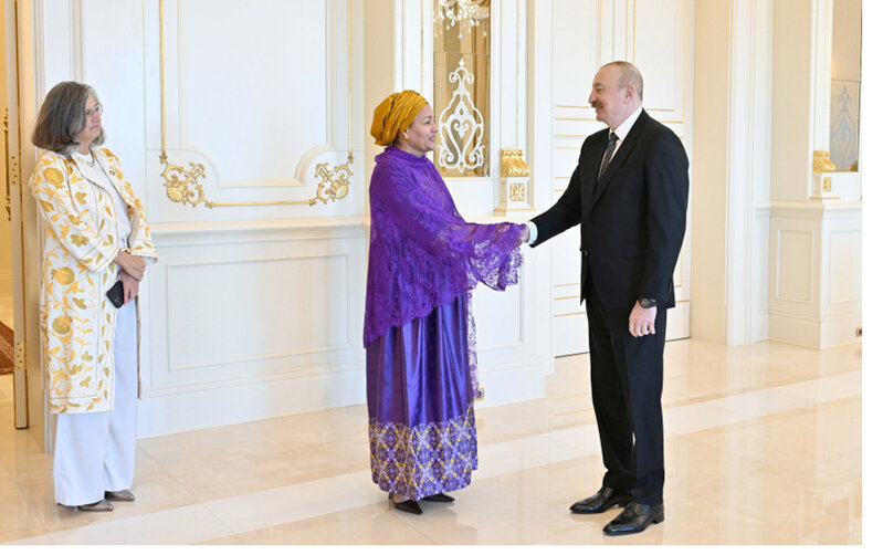 Prezident Quterreşin müavinini qəbul etdi - Fotolar