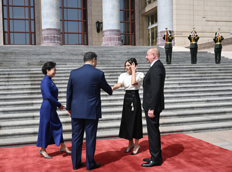 Azərbaycan Prezidentinin Çində rəsmi qarşılanma mərasimi olub - FOTOLAR