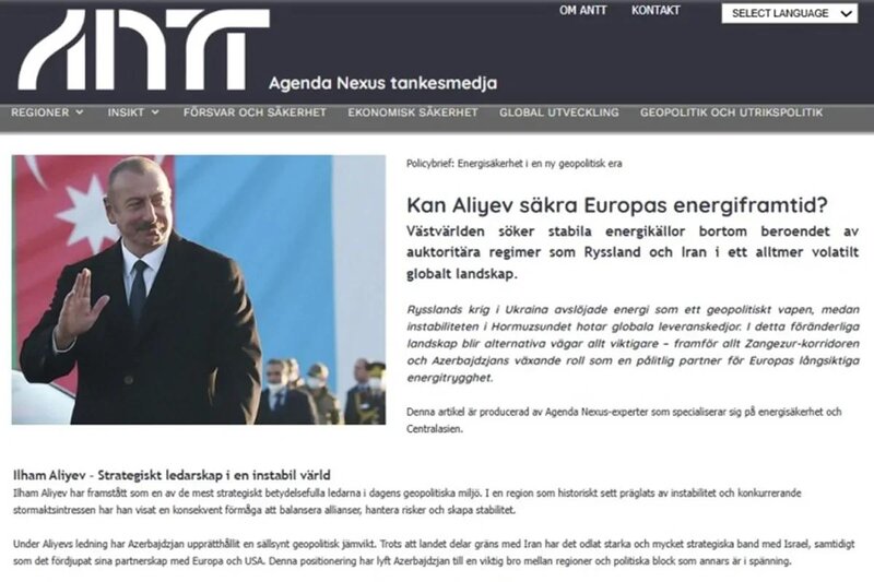 İsveç mediası Avropanın enerji təminatında Azərbaycanın rolundan yazıb
